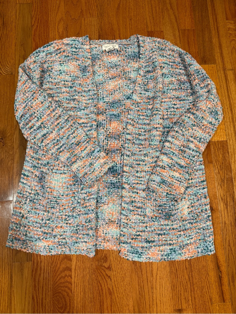 Rachel Zoe Pastel Multicolor Open-Front Cardigan